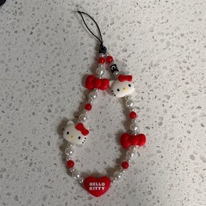 Limited Casetify x Hello Kitty pearl bow phone strap dangler bag charm